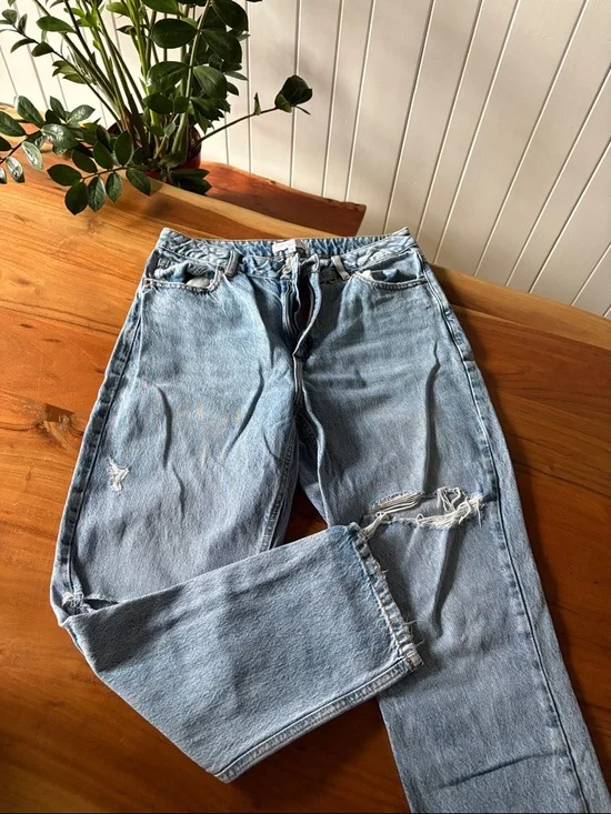 Dynamite Light Blue Ripped Men's Jeans - Picture 1 of 5